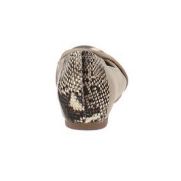 BareTraps Misty Ballet Flats Slip on Snakeskin accents Beige Comfort Shoe NEW - Picture 4 of 8